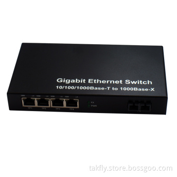 1000m Dual Fiber 1 Optical Port and 4 RJ45 Port
